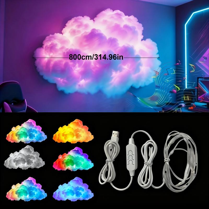 DIY thundercloud lights, colorful cloud lights, USB-powered decorative lights – create your own personalized atmosphere, Clouds Light