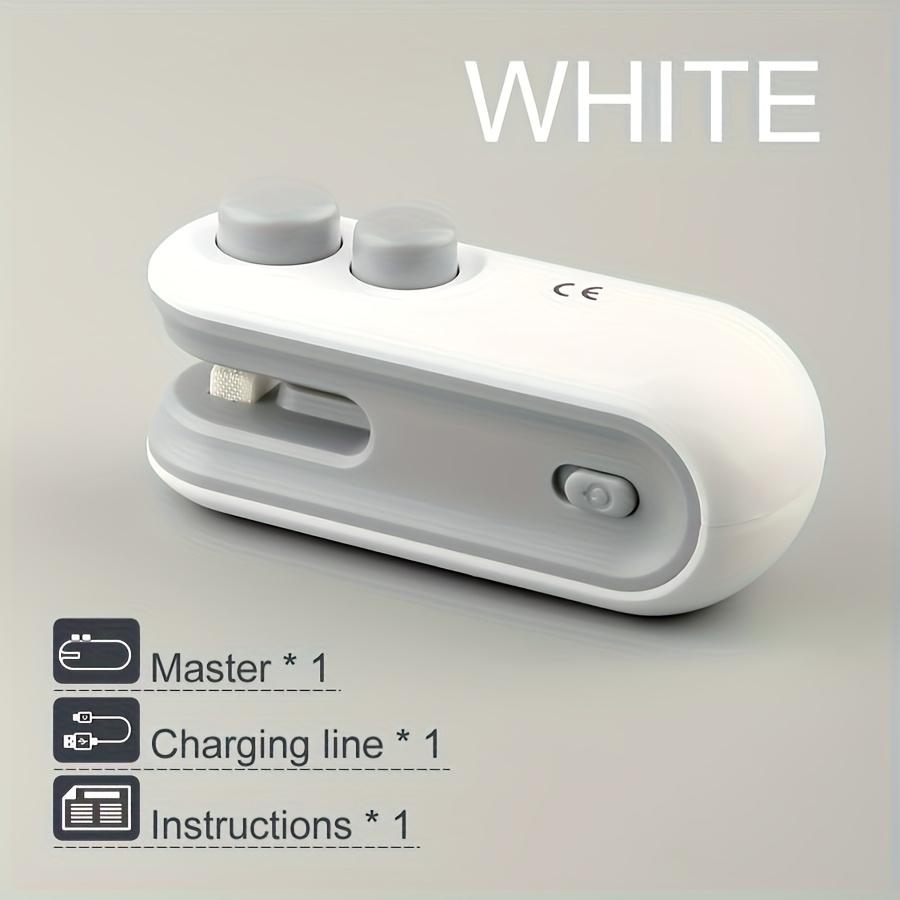 Portable Electric Plastic Heat Sealer, Mini USB Rechargeable Two-In-One Snack Bag Sealer, Compact Food Preserver Sealing Machine for Travel.