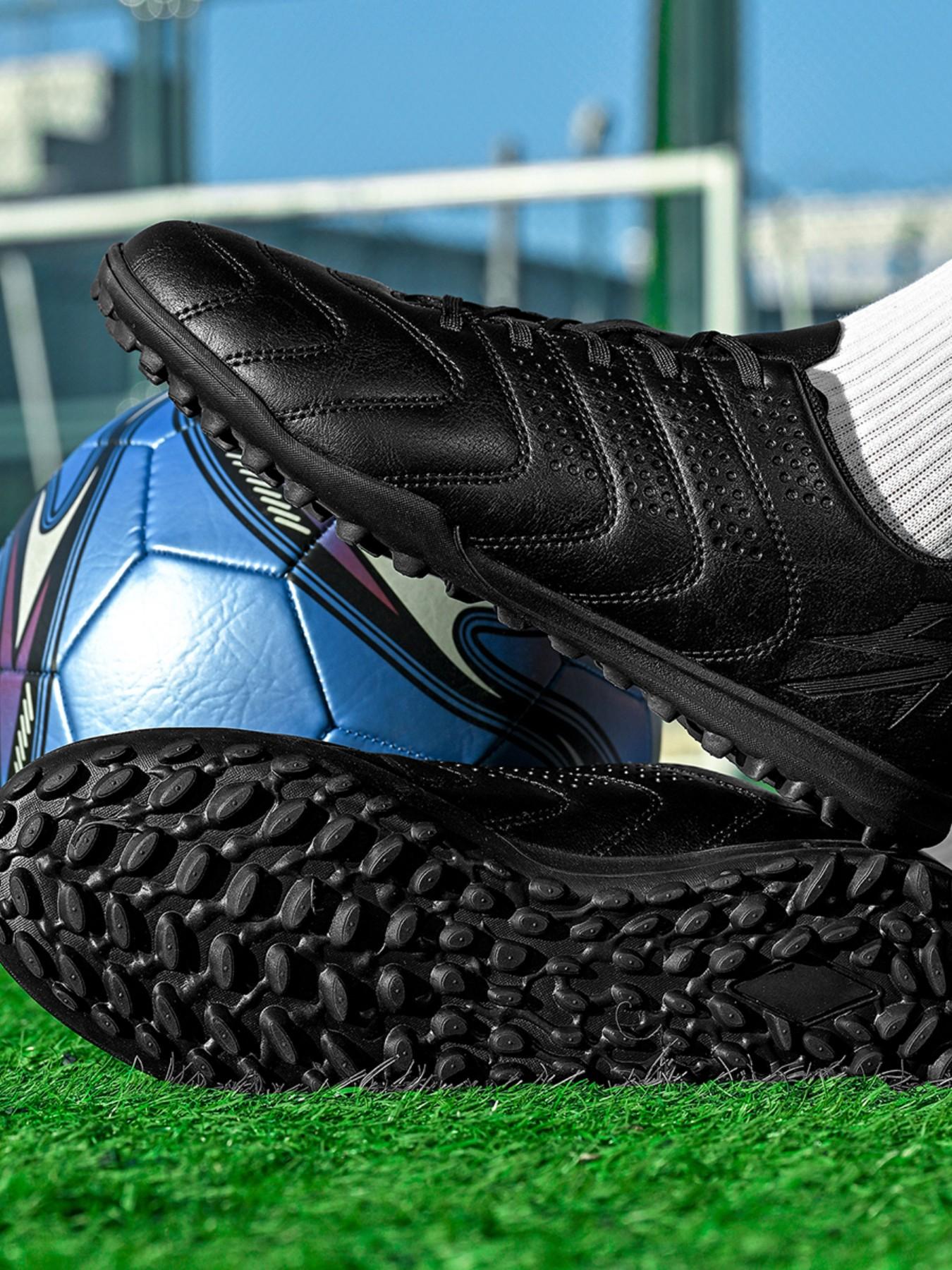 Men's Football Shoes TF Studs, Outdoor Sport Sneakers, Durable Anti-Slip, Superior Grip, Ankle Protection, All Seasons, Sports Lovers Essential