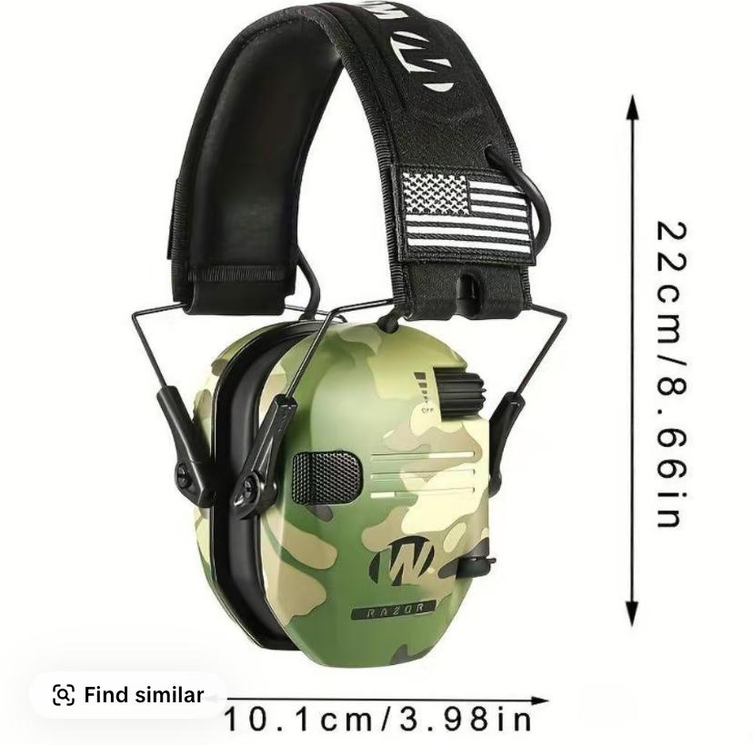 Electronic Hearing Protector, Noise Reduction Earmuffs, Head Mounted Wired Earmuffs, Hearing Protection-Earphone for Shooting, Hunting,Outdoor Activities,Halloween gifts, Christmas gifts.