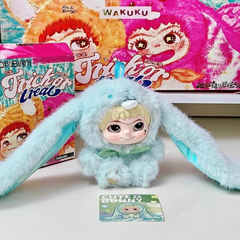 【Holiday Gift】WAKUKU Mischief Diary Series - Cute Fox & Bunny Figurines for Desk Decor & Anime Collectors!, Holiday & Holiday Haul