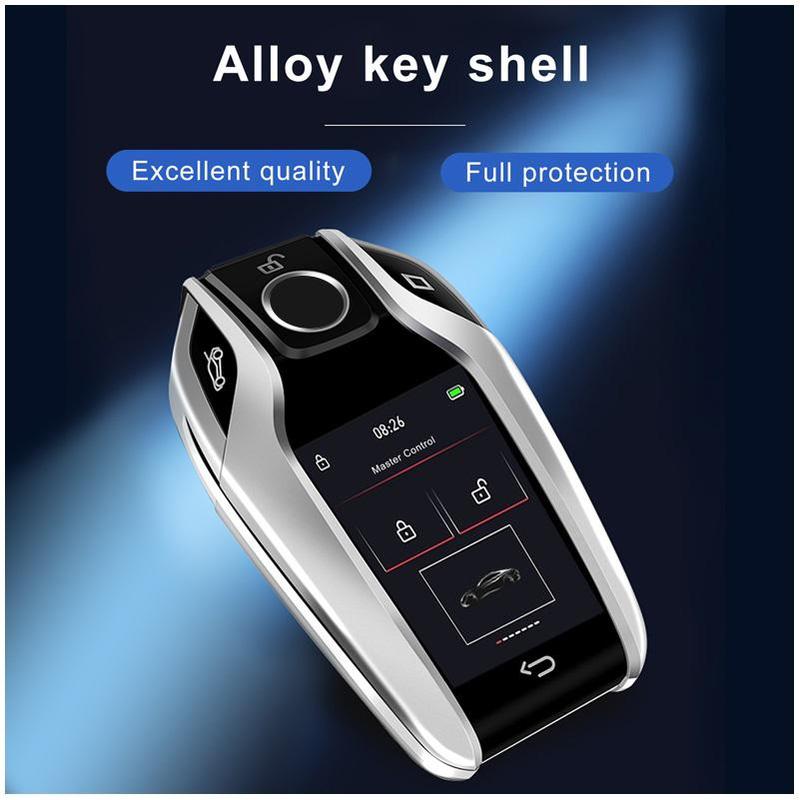 Joysync Smart Car Key LCD Screen with Remote Keyless Entry  2" HD Touchscreen 12 Languages Supported for Toyota Honda Nissan Car Trunk