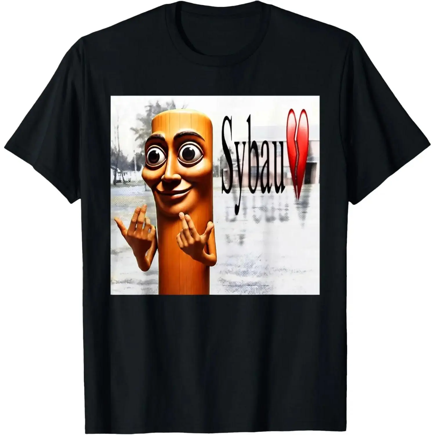 100%cotton Funny Tung Tung Sahur SYBAU Tuff Brainrot Meme T-Shirt