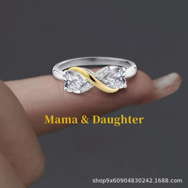 Two-Tone Copper CZ Heart Ring – Perfect Mother's Day Gift to Show How Much She Means to You