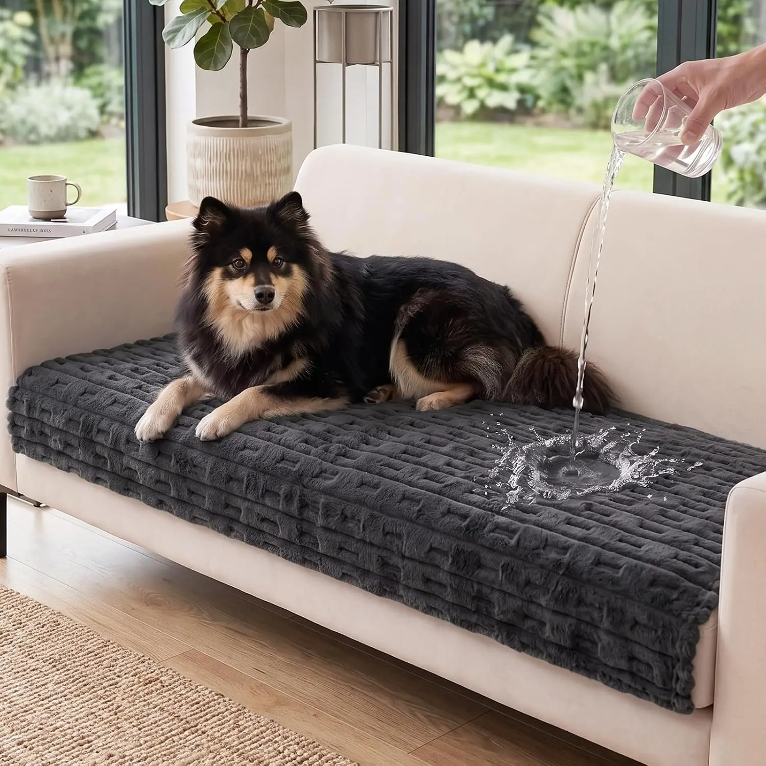 GOSTADY Waterproof Sofa Cover with Smooth Texture for Dogs, Easy-Washing Indoor Sofas Pet Cover