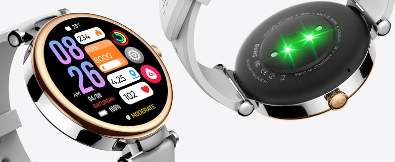 TOZO S8 AMOLED Smart Watch Women 1.32" HD Bluetooth Call Text, 100+ Sports Modes Sleep Stress Tracker, Waterproof Rose Gold Gift for Her