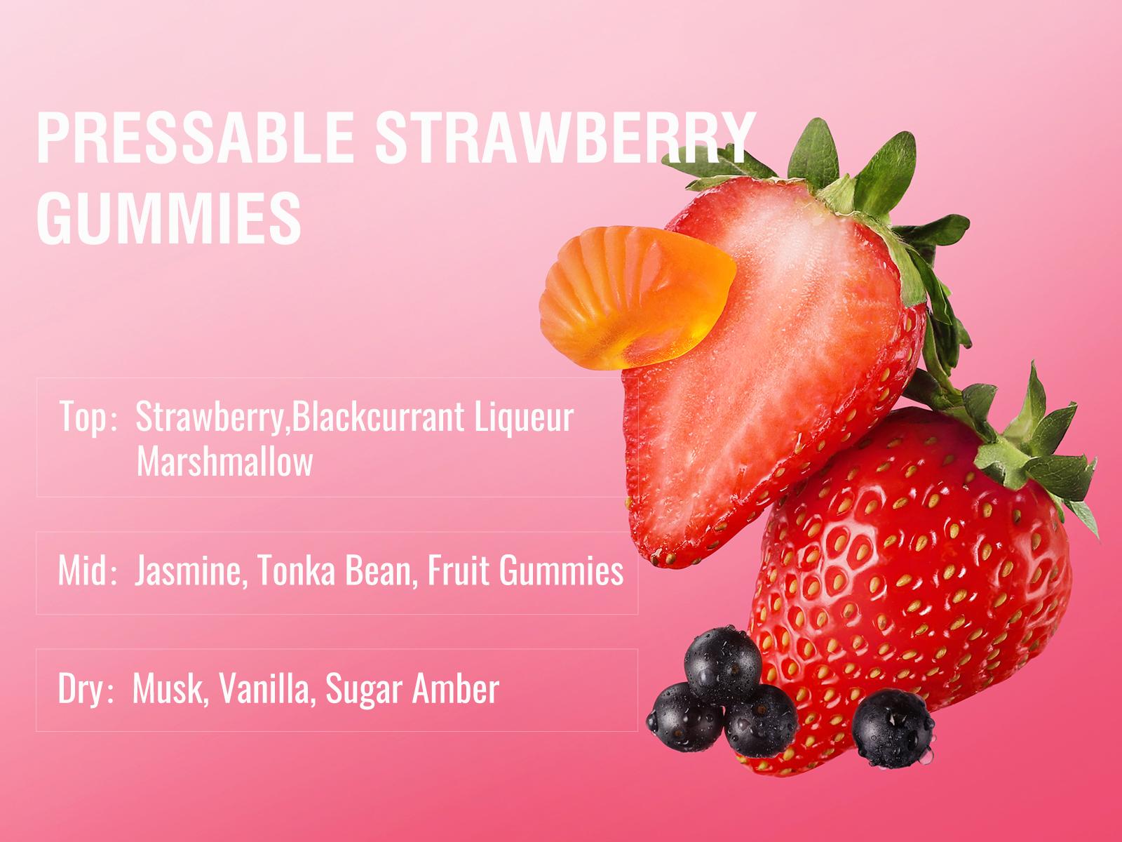 New Sttes Perfume 606# (Pressable Strawberry Gummies) – Eau de Parfum for Women – Richer Scent, Longer Lasting – Strawberry, Marshmallow, Fruit Gummies, Vanilla – Perfumes & Fragrances(100ml / 3.4 fl oz)