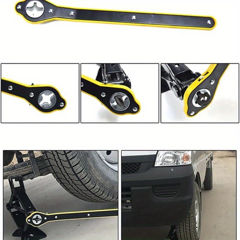1pc, Auto Labor-Saving Jack Ratchet Wrench With Long Handle, Jack Ratchet Wrench For Scissor Jack, Lug Wrench For Tire Jack, Car Jack Wrench For Travel/Truck/SUV/ Vans