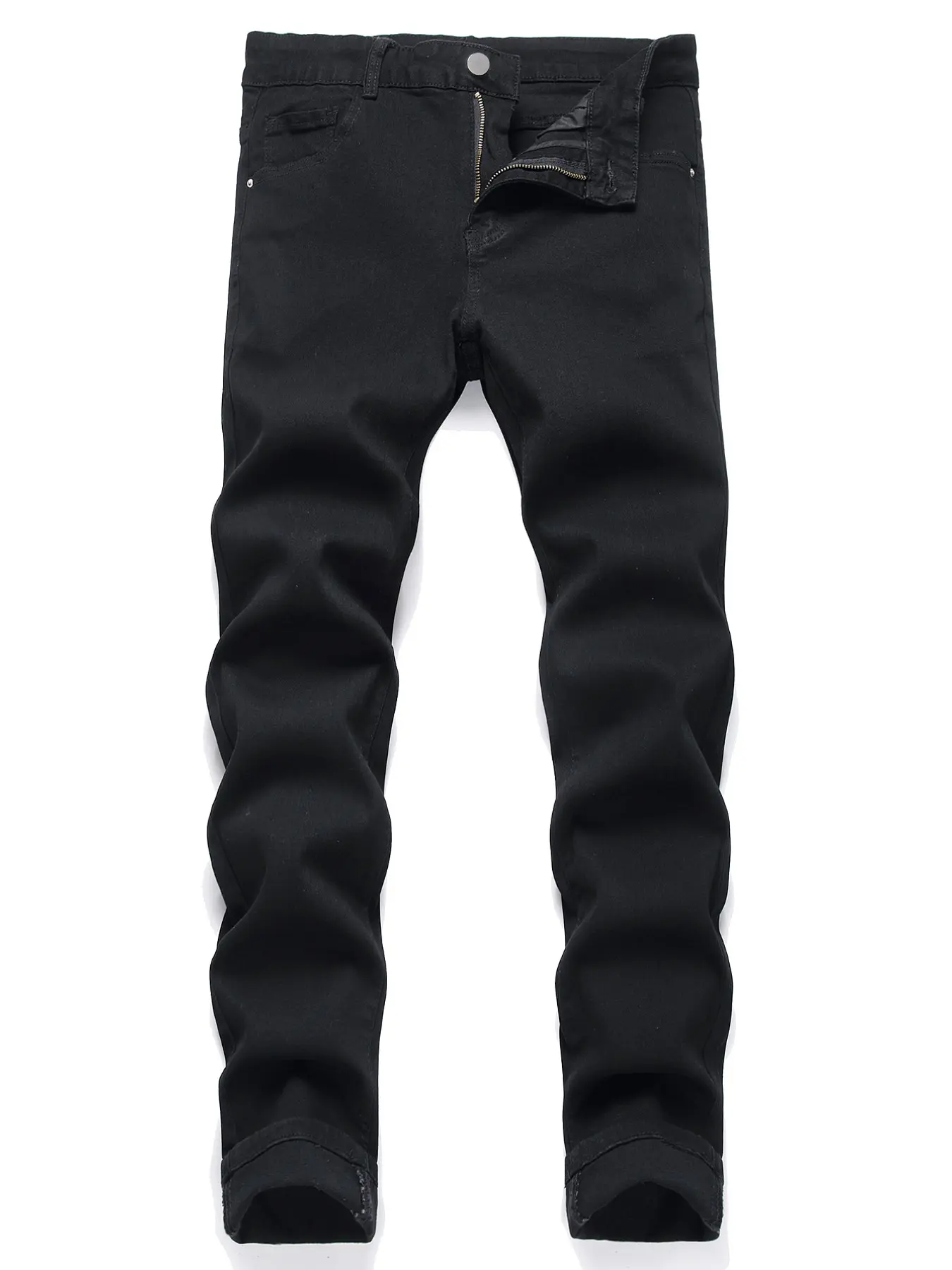Tightening Without Restricting! Zippered Denim Jeans, Slim Fit with Daily Comfort, Street Style, Streetwear, Loose-Fitting, All Seasons
