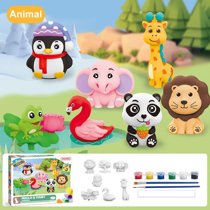 Kids Crafts Set, Ceramic Painting Kit, Paint Your Own DIY Ceramic Figurines, Painting Kit DIY Toys Kids, Birthday Gift  Plaster Gypsum