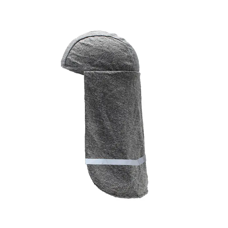 Light heather gray with reflective strips
