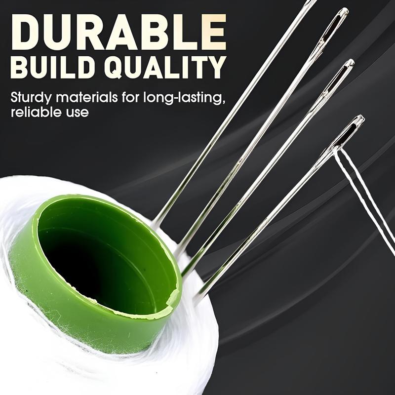 34 PCS Big Eye Steel Needles Set - Long & Thin Handmade Quilting & Sewing Needles Kit for DIY Embroidery Mending Sewing Projects 34 PCS Big Eye Steel Needles Set - Long & Thin Handmade Quilting & Sewing Needles Kit for DIY Embroidery Mending Sewing Projects