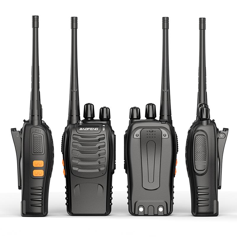 Baofeng 4Pcs BF 888S Walkie Talkie UHF 400 470MHz Long Range Two Way Ham Radios Transceiver for Hunting Hotel