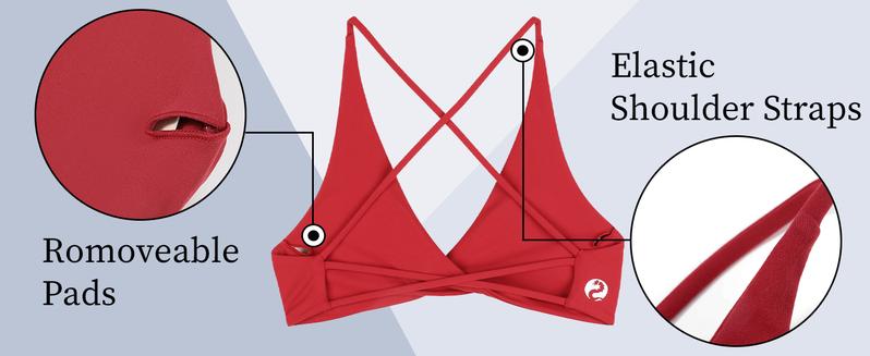 AUROLA Venus Women Sports Bras Backless Strappy Workout Bra, Low Support Removable Padded Gym Bras Fitness Training Clothes Running Wear