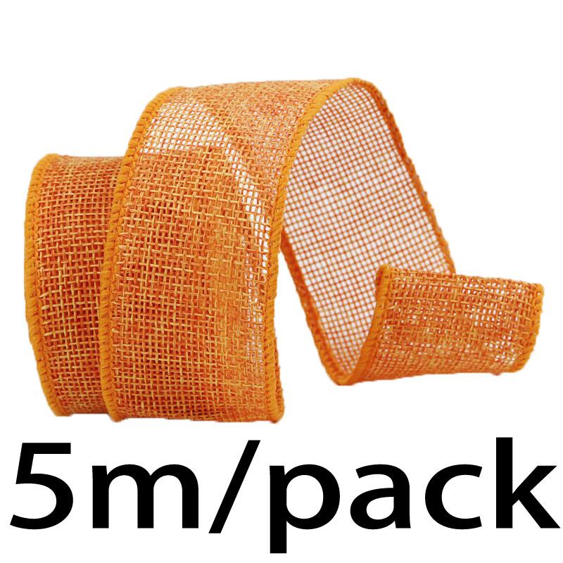 Hemp Ribbon for Large Bows and Wreaths, Imitation Hemp Ribbon, 4cm Width, 5m Length, Perfect for Christmas Tree Decor, Gift Wrapping, Tie Bands