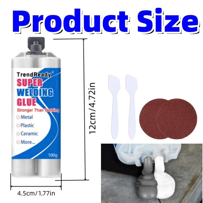 Heavy Duty Weld Waterproof Epoxy Casting Adhesive - Fast Repair Multi-Purpose Glue for Repairing Tile, Metal, Plastic, Ceramics, Wood - AB Epoxy Adhesive Super Glue with Accessories, Wear-Resistant, Waterproof, Oil-Resistant