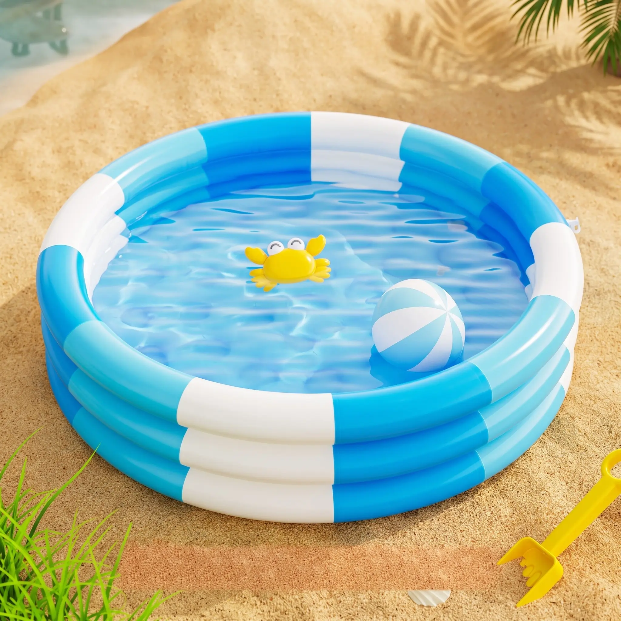 MOJITODON Thickened three-ring inflatable folding Play swimming pools Collapsible Kiddie Pool
