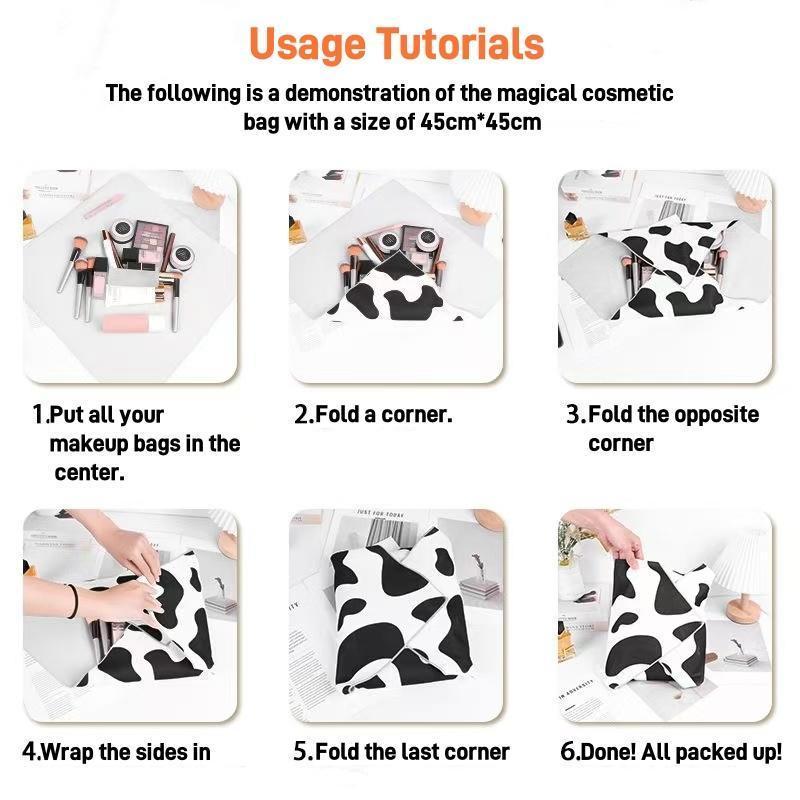 Magical Cloth Wrap | Portable Makeup Bag & Camera Bag l Stick & Go Design | One-Piece Makeup, Camera, and iPad Storage | Self-Adhesive