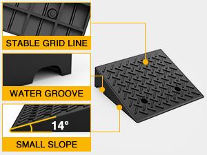 Nilight Rubber Curb 5" Rise Height Heavy Duty Rubber Threshold Ramp, Portable Driveway Ramps for Cars Wheelchairs Scooter Lawn Mower, 7000lbs Load Capacity, 2 Pack Truck Lift Gate Vehicle Elevation  dealsforyoudays