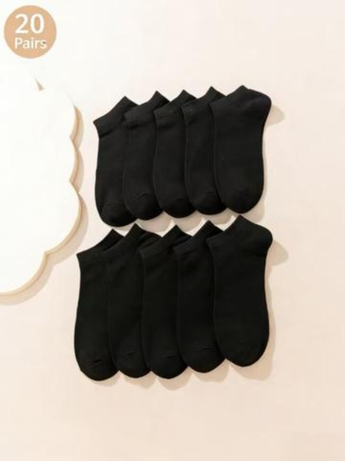 10 Pairs Men's Short Socks, Unisex Solid Color Casual Comfortable Summer Sports Socks, Soft Skin-Friendly Low Top Ankle Socks