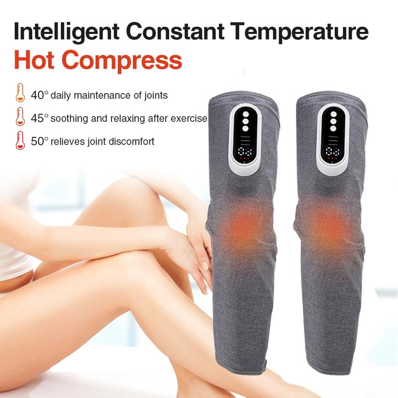 Electric Thigh Calf Leg Massager, 2 Counts/set Type-c Rechargeable 3 Speed Hot Compress Knead Leg Massager, Winter Leg Massage Device for Women & Men, Christmas Gift, Stocking Fillers, New Year Gift