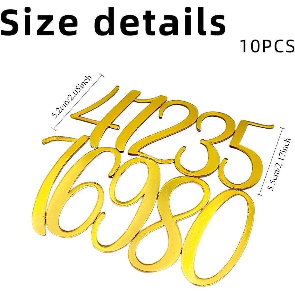 Upgrade Version Cake Decoration, 0-9 Years Birthday Cake Decorations, Reusable, Suitable for All Ages Wedding Celebration Party Supplies