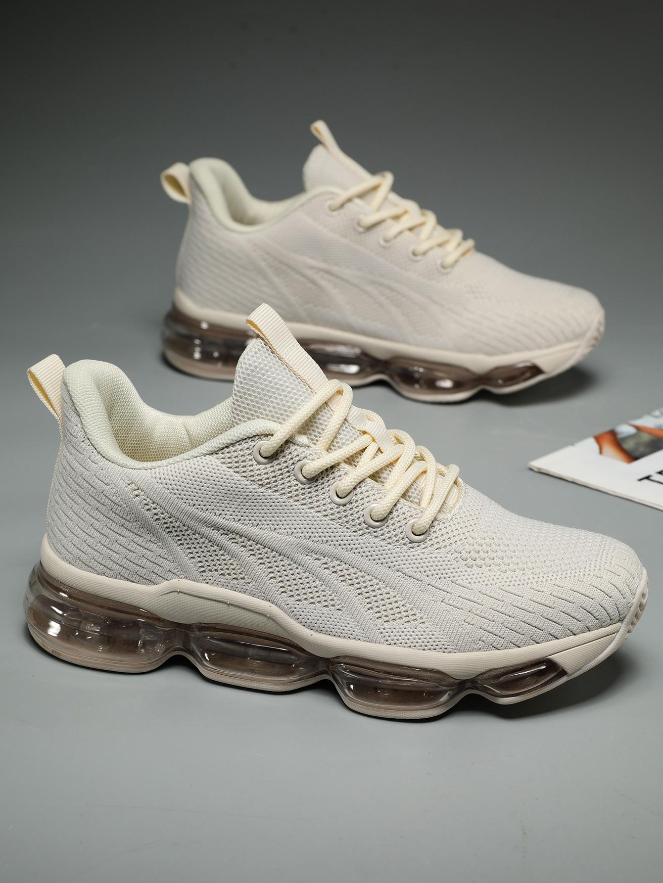 Women's Sporty Solid RoundToe Laces Trainers,Sporty Lightweight Breathable Running Shoes For Exercise & Daily Wear,Sporty Shoes For Outdoor Workout Running Runner Sports Shoes Closed Training Walking Shoes Athletic Sneaker Footwear Casual Girl Outdoorfun