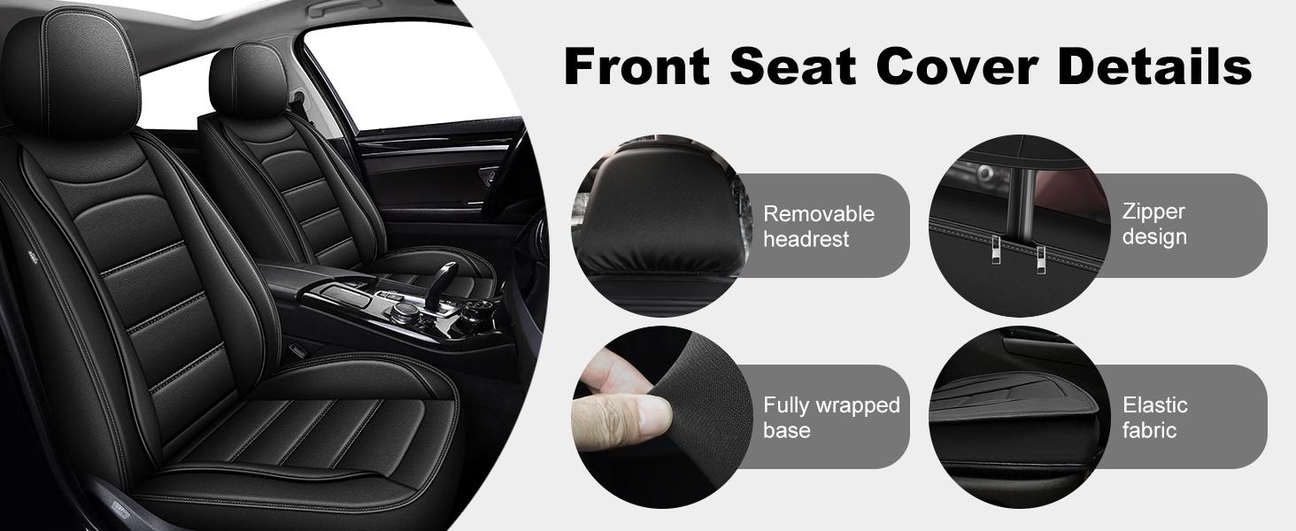 Premium Universal Car Seat Covers,Leather Waterproof , Easy Installation for Most 5-Seat Cars, SUVs, Trucks, and Vans ,Universal For Ford/Chevy/Nissan /Hyundai/Toyota/Kia/Honda/Cadillac /Dodge/Jeep/VW/Mazda/Acura(5-Seat Full Set) Protective Durable Premium Universal Car Seat Covers,Leather Waterproof , Easy Installation for Most 5-Seat Cars, SUVs, Trucks, and Vans ,Universal For Ford/Chevy/Nissan /Hyundai/Toyota/Kia/Honda/Cadillac /Dodge/Jeep/VW/Mazda/Acura(5-Seat Full Set) Protective Durable