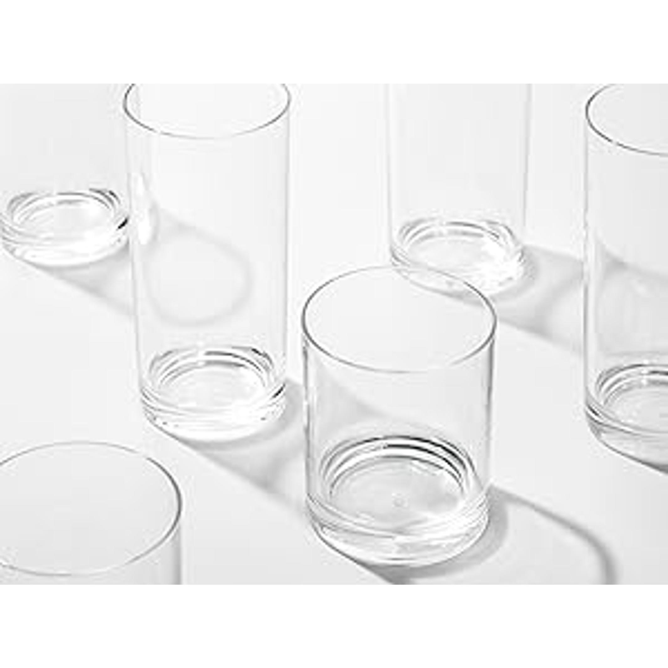 Classic Clear Plastic Reusable Drinking Glasses (Set of 8) 12oz Rocks & 16oz Water Cups | BPA-Free Tumblers, Made in USA | Top-Rack Dishwasher Safe Classic Clear Plastic Reusable Drinking Glasses (Set of 8) 12oz Rocks & 16oz Water Cups | BPA-Free Tumblers, Made in USA | Top-Rack Dishwasher Safe