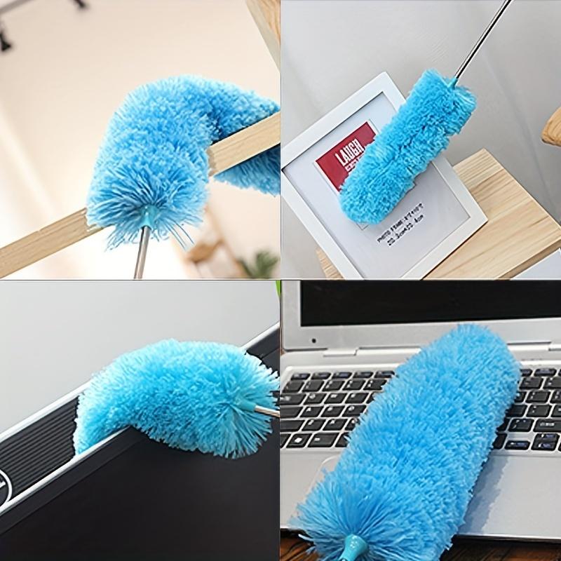 1pc Retractable Manual Microfiber Feather Duster - Heavy-Duty Multi-Surface Cleaning Brush, Compact Portable for Household, Car Use, Home Supplies