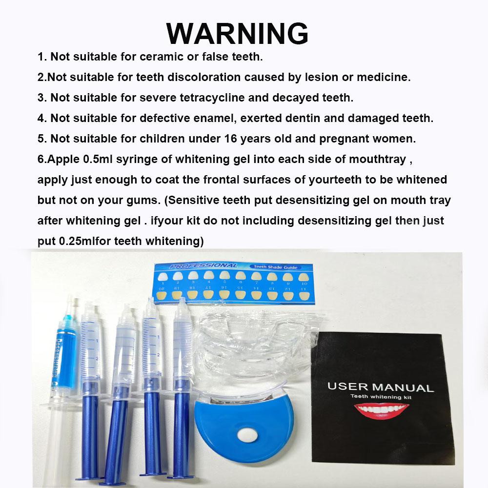 LED Teeth Brightening Kit, 2 Sets Teeth Tool Kit with Carbamide Peroxide Teeth Brightening Gel, Safe Enamel for Oral Care