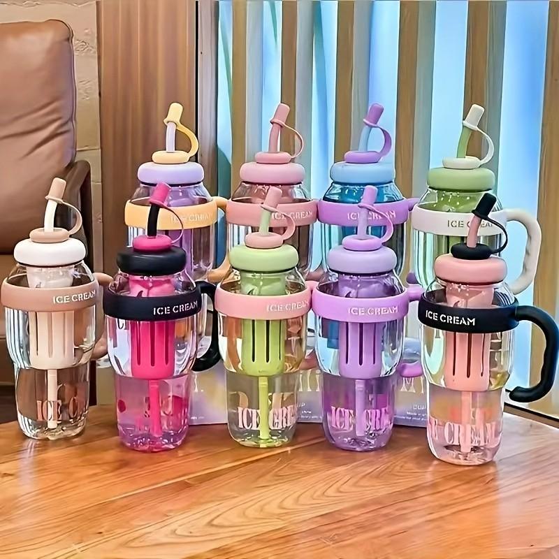 1300ML Large Capacity Portable Reusable Straw Cup, Detachable Tea Strainer, Easy Flower & Fruit Tea Brewing, Ideal for Students, Office, Fitness, Outdoor Use, Water Bottles, Portable Sports Bottle