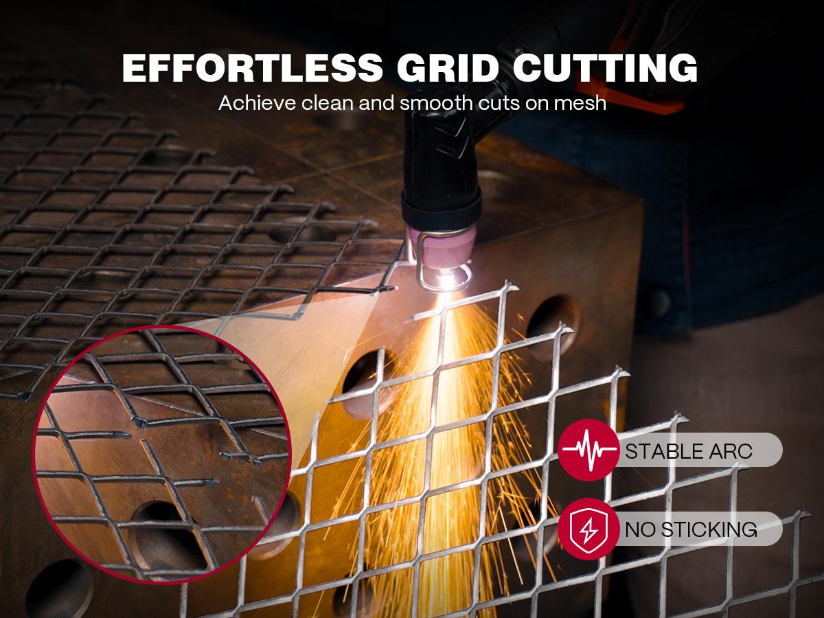 ARCCAPTAIN iControl CUT55 Prolux Plasma Cutter Machine, [APP Control] 55 Amp Non-Touch Pilot Arc, 120V/240V, Upgraded LED Display, Grid Cutting, Rust Removal, Air Pressure Detection for Home DIY,  Multiprocess Cutting Machinefor Dad and Men