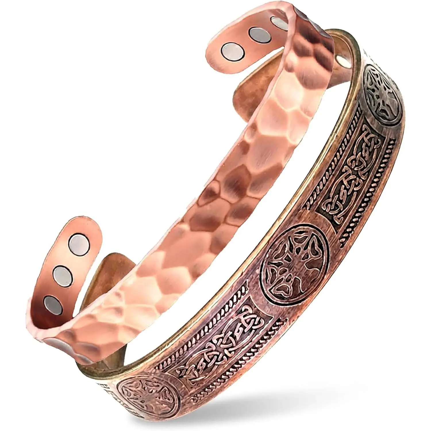 99.99% Pure Copper Bracelet, Set of 2 – Adjustable Kada Cuff for Men & Women, Anniversary & Birthday