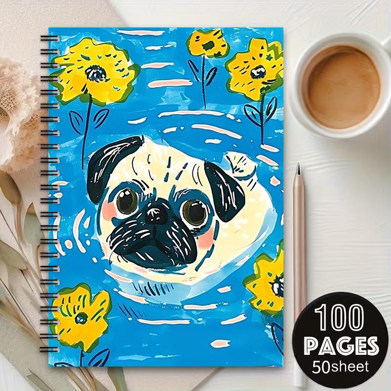 1 Pack Spiral Coil Notebook 5.7x8.26 Inch, Durable Binding, Perfect for Travel Journal, Camping Adventures, Summer Vacation Notes, Gift for Outdoor Enthusiasts, Birthday & Holiday Present [2D] Flat
