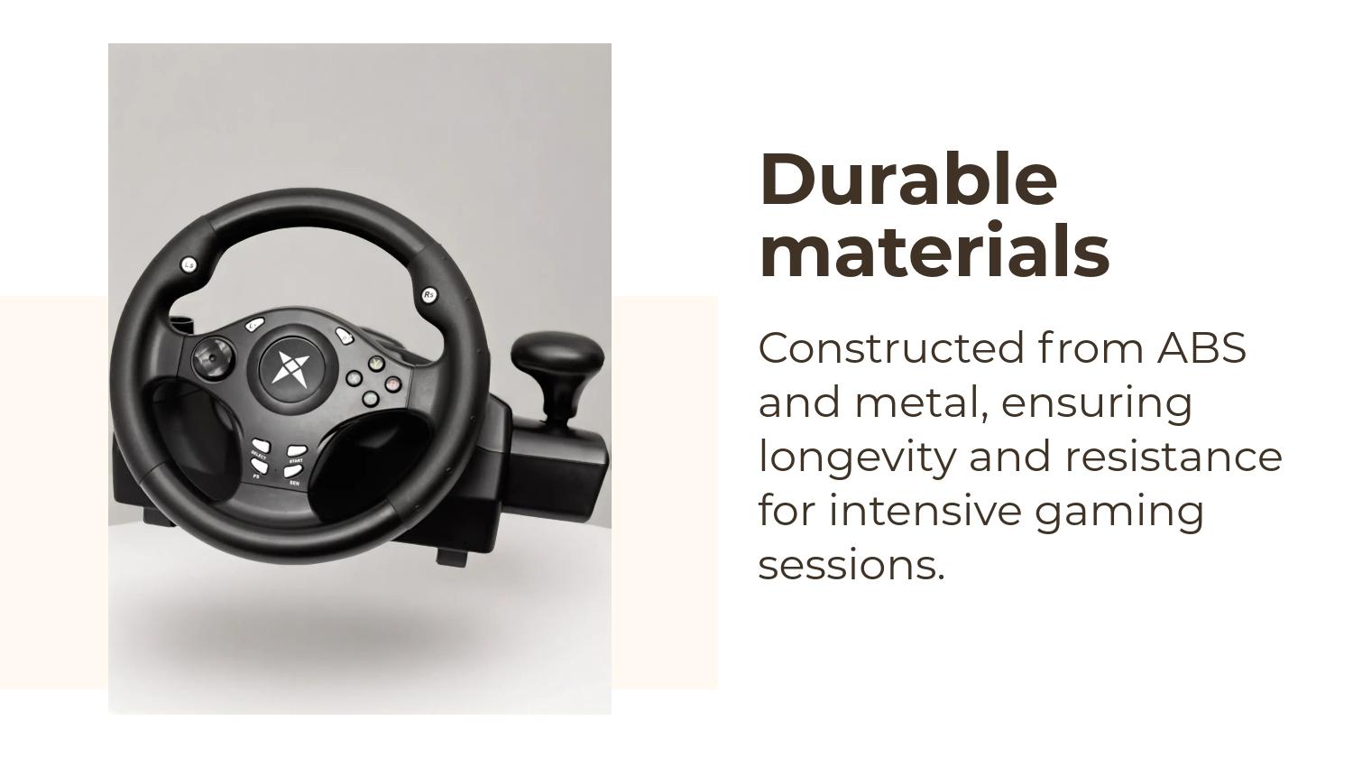 Doyo Game Steering Wheel for PC Racing Games, Compatible with Ps3/ps4/xbox 360/xbox One/android/ns Switch, Multi-Platform Controller