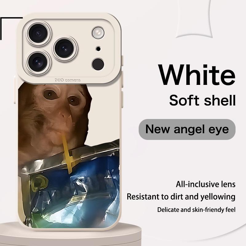 Cute Monkey Pattern Phone Case , TPU Soft Silicone, Fully Protected and Shockproof For iPhone 17 16 15 Pro Max 14 13 12 11 X Plus Air Mini 17e Funny Clown