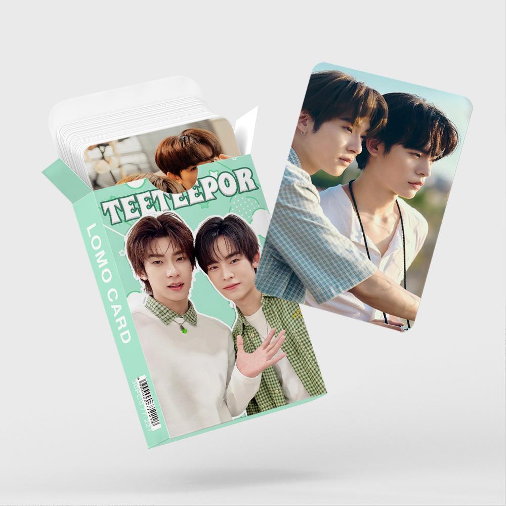 30Pcs/Set Thai BL Couple TEETEEPOR Double Sided Lomo Cards TeeTee × Por HD Print Photo Cards for Fans Collection & Gift