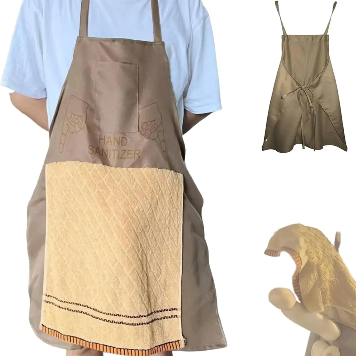 Men's Chef Apron with Hidden Pattern, Funny Cooking BBQ Apron, Chef Style, Perfect for Kitchen Use, Durable & Stylish Design, Kitchen Aprons