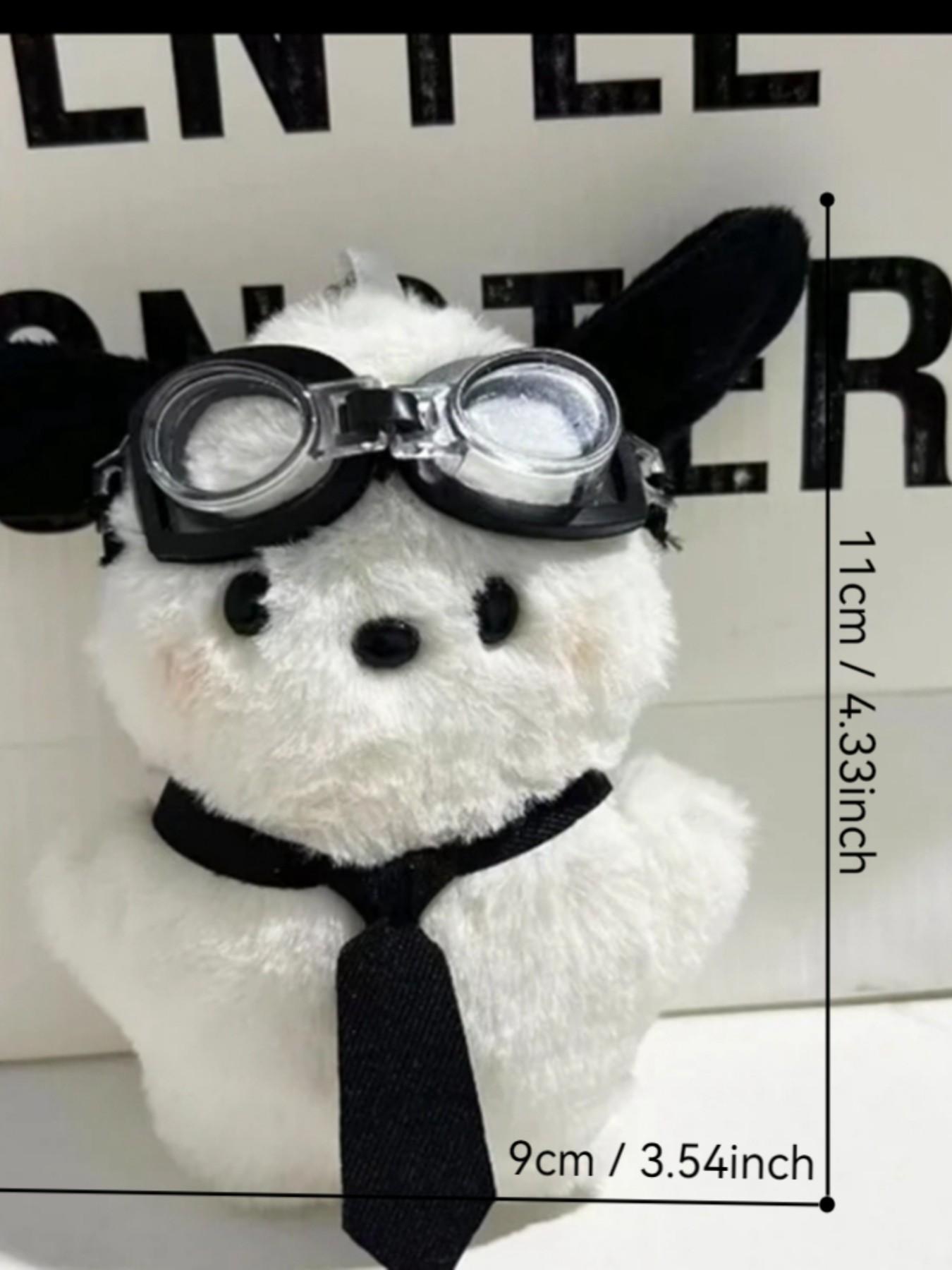 Pilot Pochacco Plushie Bag Charm, Cute Cartoon Style, Perfect Gift for Holidays, Soft Stuffed Animal Accessory for Backpacks