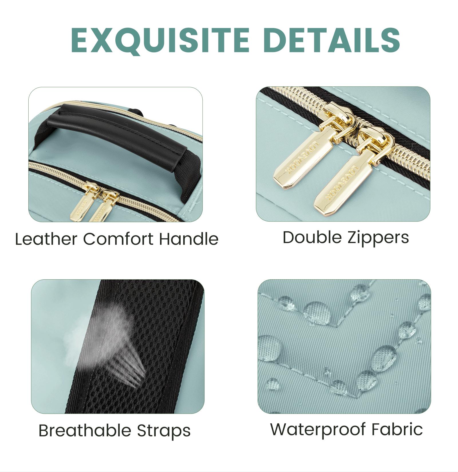 LOVEVOOK Backpack with USB Port,Quilted Casual Work Bags for Women with Laptop Compartment, Daypack College Business Teacher Computer Bag Travel Bags Laptop bag Carry on Backpack