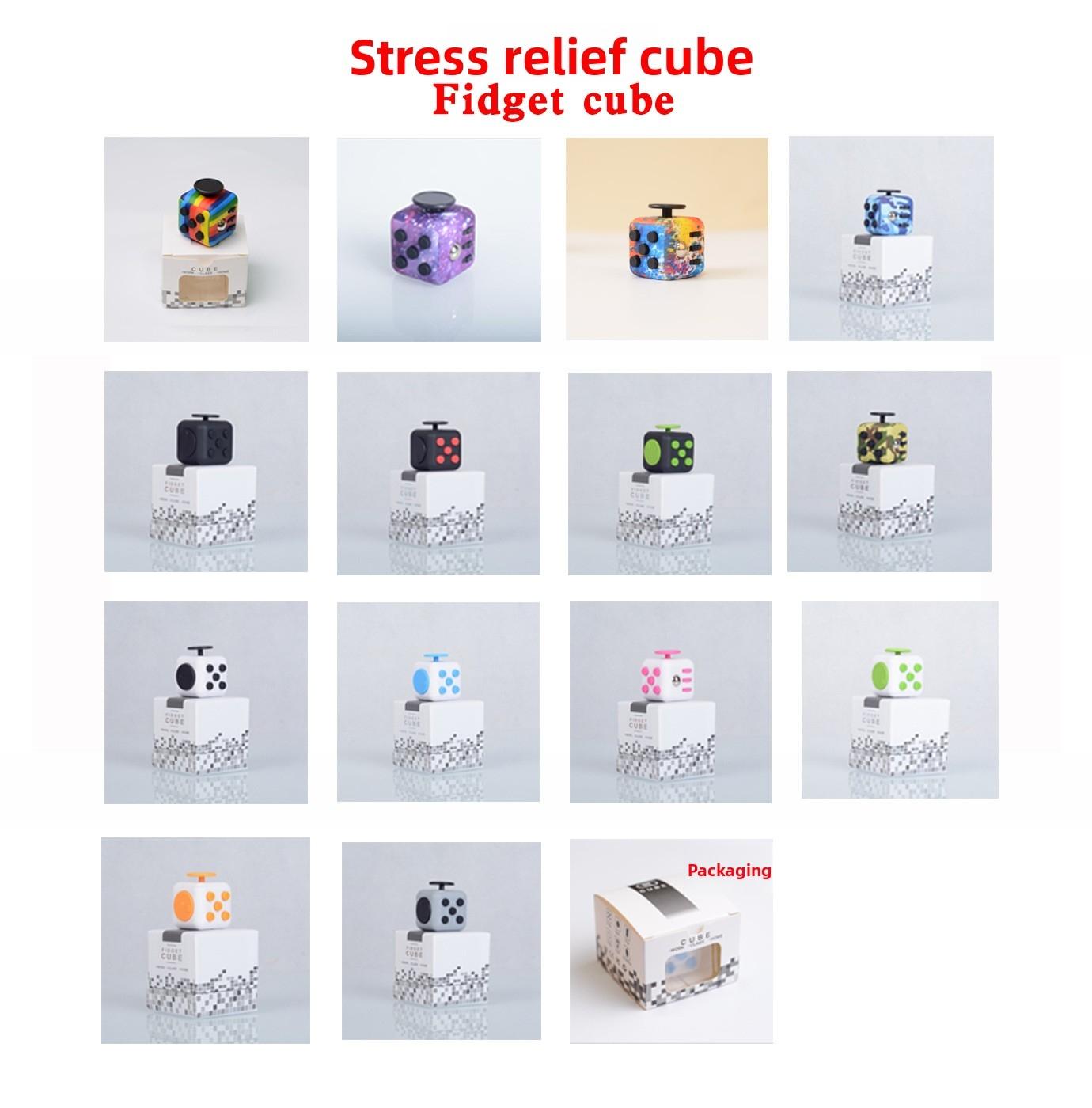 Fidget Cube & Fidget Dice Combo Adult Pocket Stress Relief Toy Fidget Tool Popular Office Desk Decompression Gadget for Anxiety