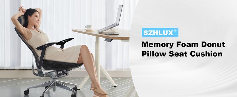 SZHLUX Donut Pillow Seat Cushion Memory Foam for Office Chair Car Seat Relieves Back Sciatica Pain Tailbone Pain Ergonomic Mesh Design Ideal for Long Sitting High-Quality Memory Foam Hollow Suspension Design SZHLUX Donut Pillow Seat Cushion Memory Foam for Office Chair Car Seat Relieves Back Sciatica Pain Tailbone Pain Ergonomic Mesh Design Ideal for Long Sitting High-Quality Memory Foam Hollow Suspension Design