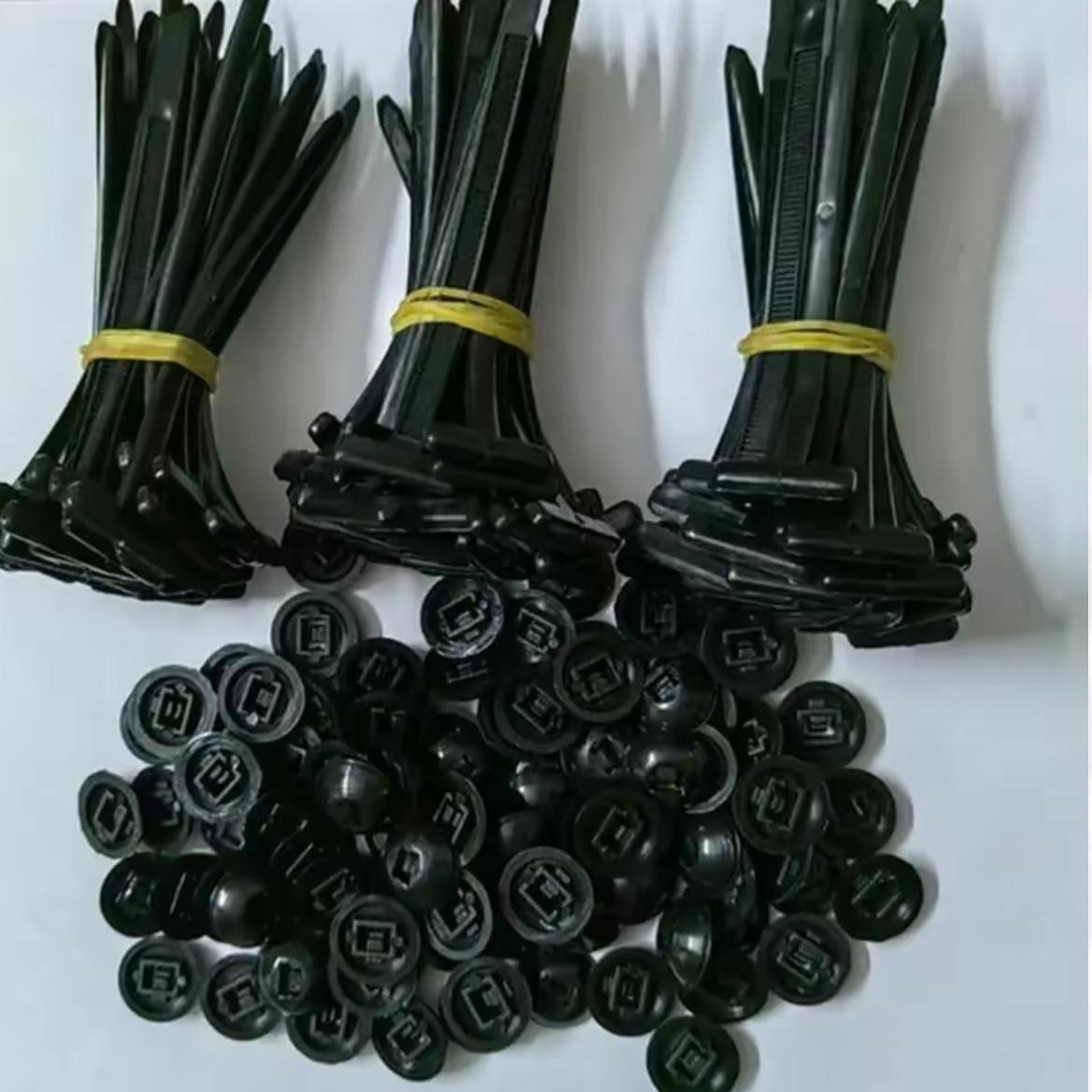 100Pcs Heavy-Duty Nylon Universal Cable Ties Self-Locking Buckle Multipurpose Tool for Car Daily Repairs Anti-Corrosion Eco-Friendly Durable No Warranty