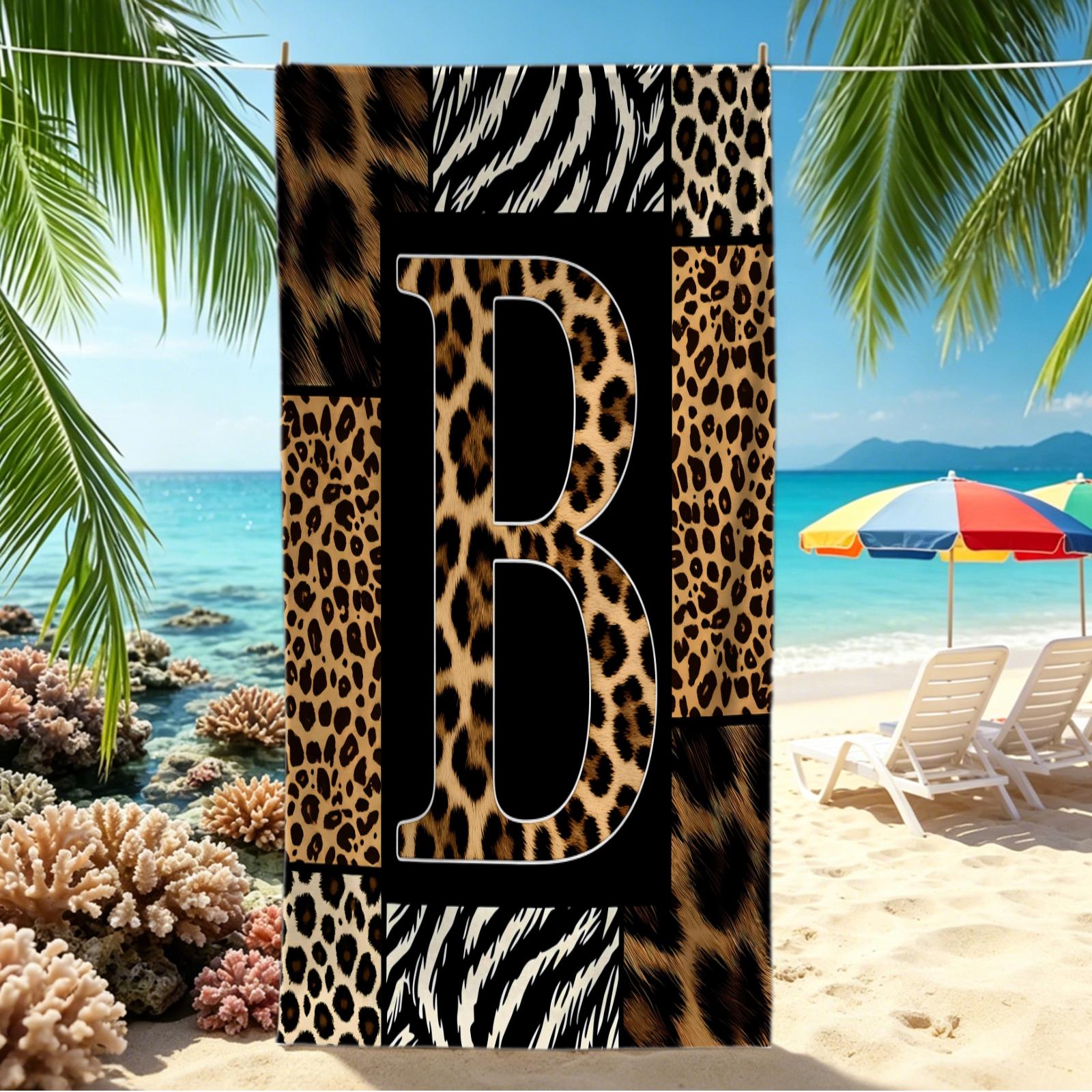 American‑Style Leopard‑Print Quick‑Dry “A‑Z” Beach Towel—Lightweight, Portable, and Space‑Saving. Perfect as a Pool Towel, Camping Towel, or Everyday Bath Towel, It’s an Essential Item for Beach Trips and Makes a Great Gift or Personal Purchase