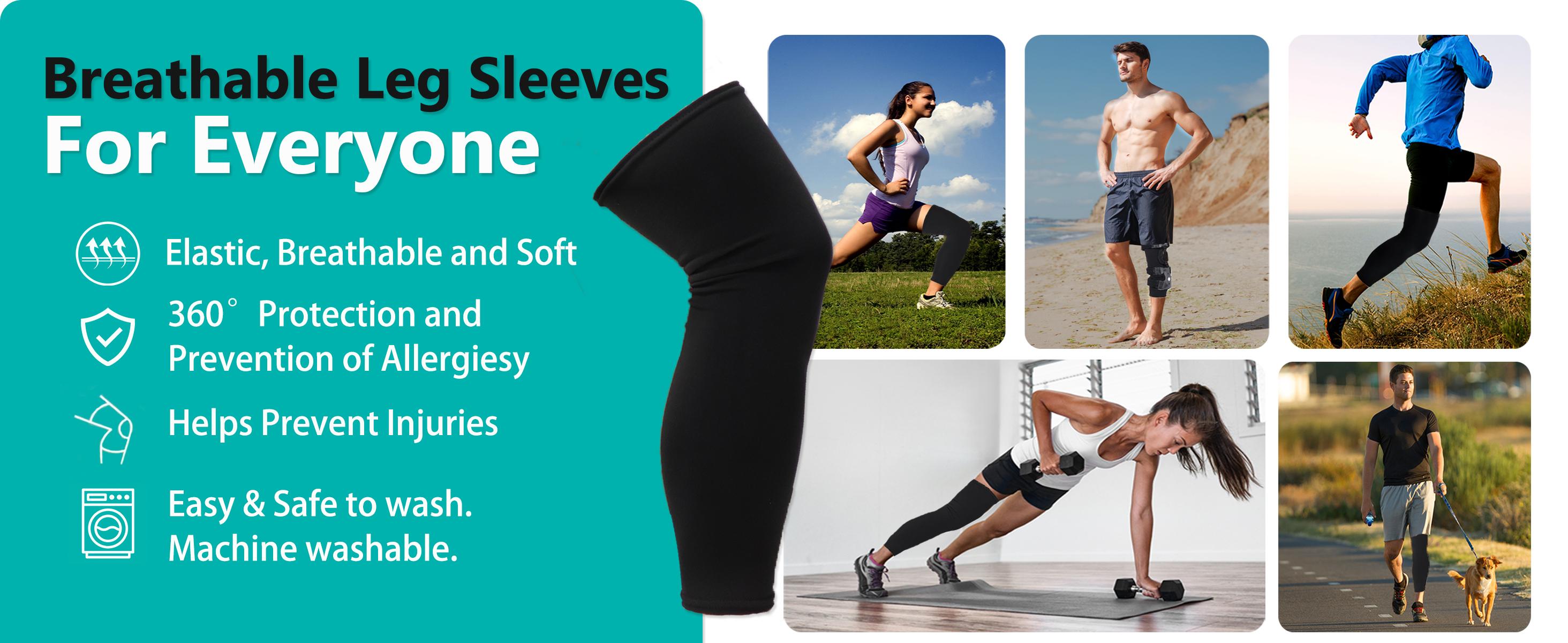 Soft Breathable Knee Liner Sleeve for Under Knee Brace, Moisture Wicking Prevents Sweat Build Up for All Day Comfort,Women & Men Soft Breathable Knee Liner Sleeve for Under Knee Brace, Moisture Wicking Prevents Sweat Build Up for All Day Comfort,Women & Men