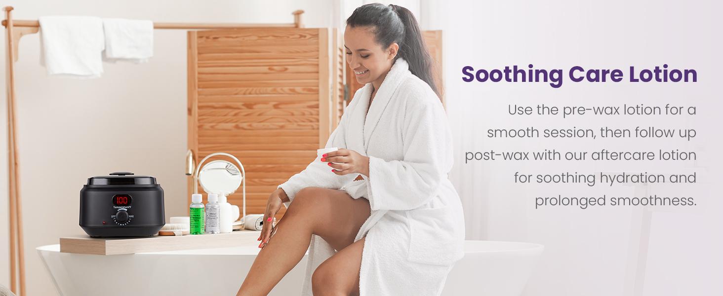 Sunvivi Waxing Kit Brazilian Wax Warmer for Hair Removal with 5 Bag Hard Wax Beads Digital Display Wax Melt Warmer Kit for Women Men Full Body