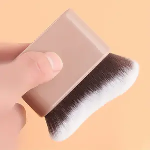Portable Wave Texture Flat Makeup Brush, Soft Fit for Face, Ideal for Self Use or Gift, Refreshing Foundation Application