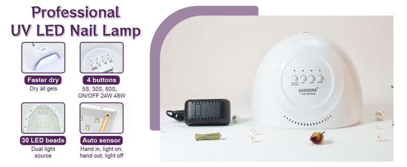 JODSONE 36 Pieces Gel Nail Polish Set U V Light Nail Drill Beginner Set Glossy Surface Easy To Apply Matte Texture All-In-One Manicure Kit JODSONE 36 Pieces Gel Nail Polish Set U V Light Nail Drill Beginner Set Glossy Surface Easy To Apply Matte Texture All-In-One Manicure Kit