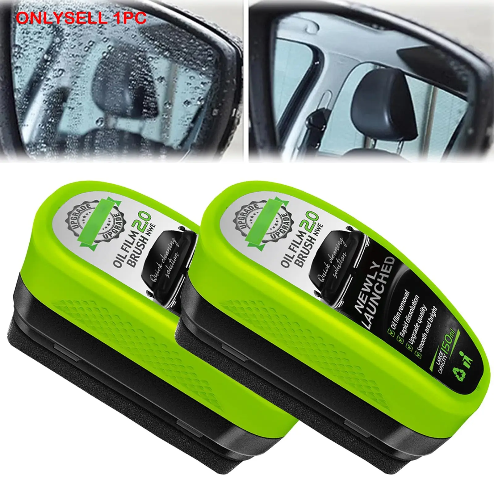 Upgraded Car Oil Film Cleaning Brush, Reusable Oil Stain Cleaner, Windshield Coating, Anti-Fog Glass Brush, Windshield Cleaning Tool, Car Cleaning Supplies, Car Detailing Accessories